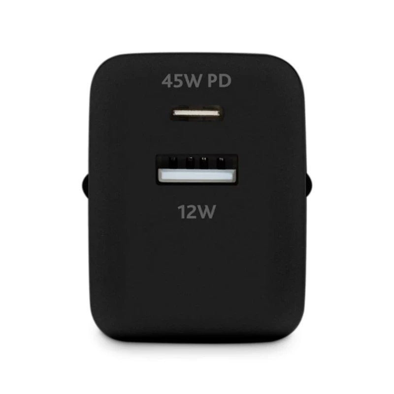 Сетевое зарядное устройство Ttec SmartCharger 45W PD Duo Travel Charger USB-C+USB-A, Black Сетевое зарядное устройство Ttec SmartCharger 45W PD Duo Travel Charger USB-C+USB-A, Black