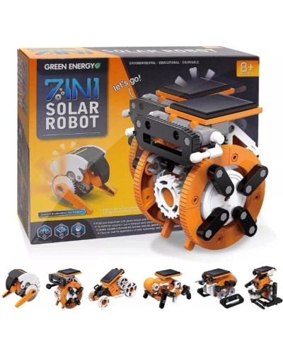 Робот-конструктор интерактивный на солнечной батарее 7 в 1 Solar Robot