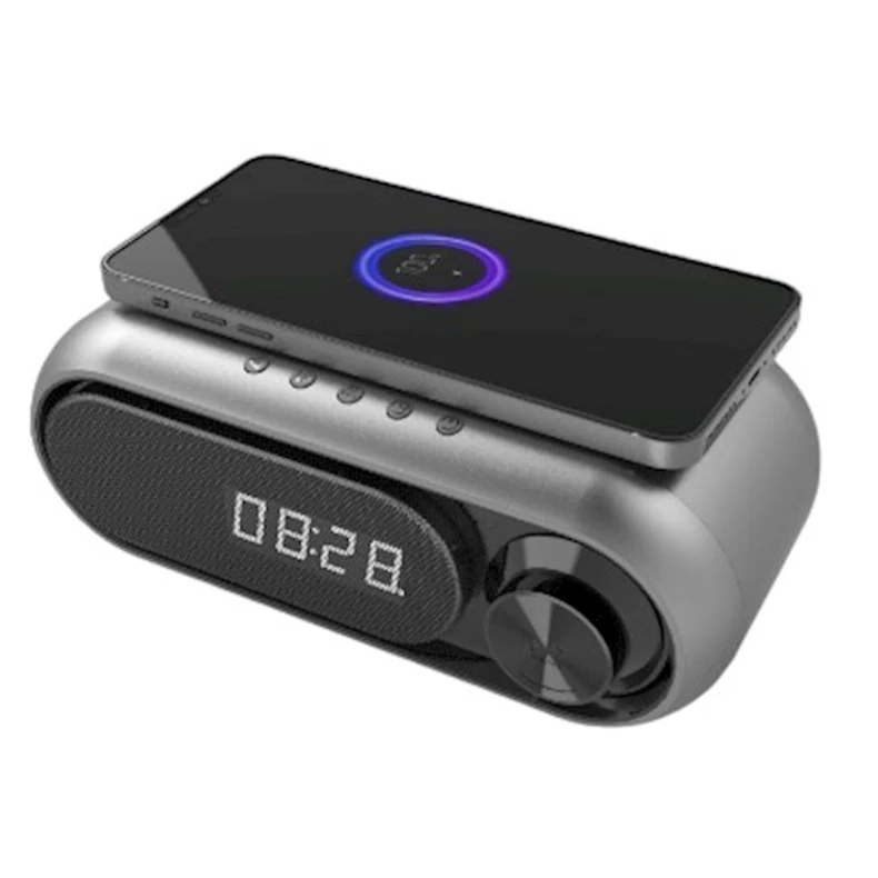 Электронные часы RR879, пластик, серые, 19.5х7.2 см Электронные часы RR879, пластик, серые, 19.5х7.2 см