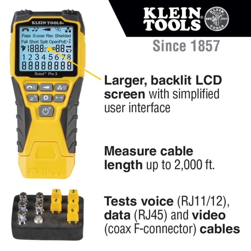 Тестер сети Klein Tools VDV501-851 Тестер сети Klein Tools VDV501-851