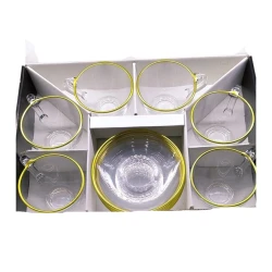 Набор чайный Green PC-0011, золотистый/прозрачный, на 6 персон Набор чайный Green PC-0011, золотистый/прозрачный, на 6 персон