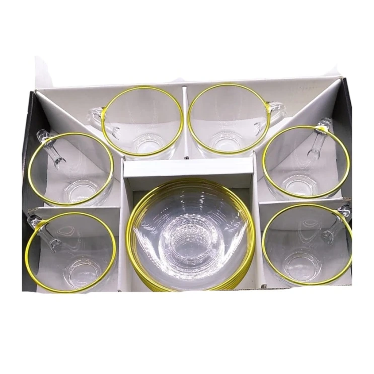 Набор чайный Green PC-0011, золотистый/прозрачный, на 6 персон Набор чайный Green PC-0011, золотистый/прозрачный, на 6 персон