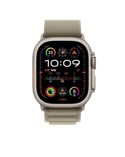 Qayış Apple 49mm Olive Alpine Loop - Medium (MT5U3ZM/A)