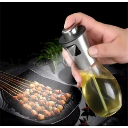 Емкость для масла 413007, стекло/металл, прозрачный, 200 мл Емкость для масла 413007, стекло/металл, прозрачный, 200 мл