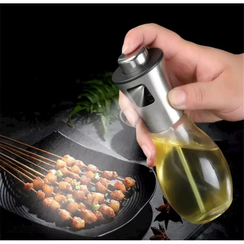 Yağ üçün qab 413007, şüşə/metal, şəffaf, 200 ml Yağ üçün qab 413007, şüşə/metal, şəffaf, 200 ml