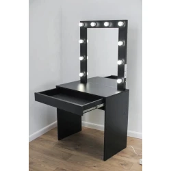 Туалетный столик Art Mebel 77, ЛДСП, антрацит, 156x80x45 см