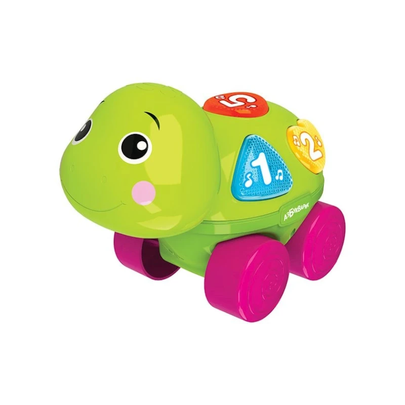 Интерактивная развивающая игрушка Азбукварик, Музыкальная каталочка, Черепашка, зеленый, 15.9х12.2х9.8 см