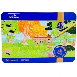 Karandaş dəsti Dolphin D-48C, 48 rəng