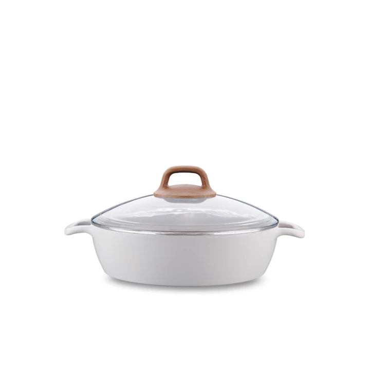 Böyük tava Korkmaz Gusto A2981, 24x6.5 sm, boz