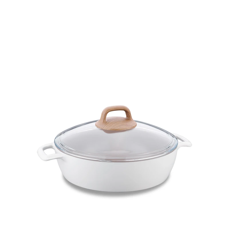 Böyük tava Korkmaz Gusto A2981, 24x6.5 sm, boz