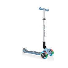Samokat-kikbord Globber Primo Foldable Premium Lights, uşaqlar üçün, 3 yaşdan, maksimal çəki 50 kq, mavi