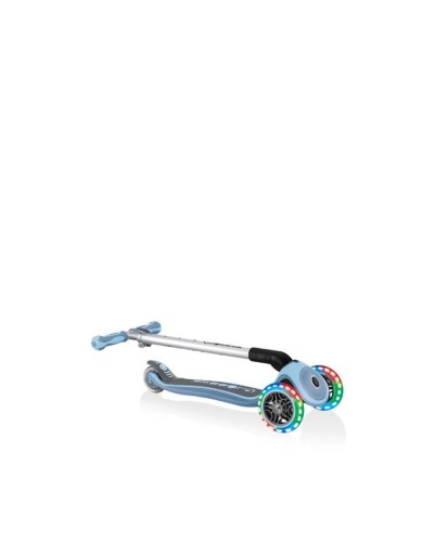 Samokat-kikbord Globber Primo Foldable Premium Lights, uşaqlar üçün, 3 yaşdan, maksimal çəki 50 kq, mavi