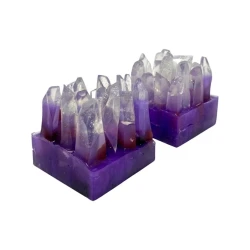 Аметист №3 мыло Natuur Collection 1881 (Натуральный разрез) С Ароматом Инжира и Дождливого Леса Люксово-декоративное Подарочное мыло 2 шт x 250гр