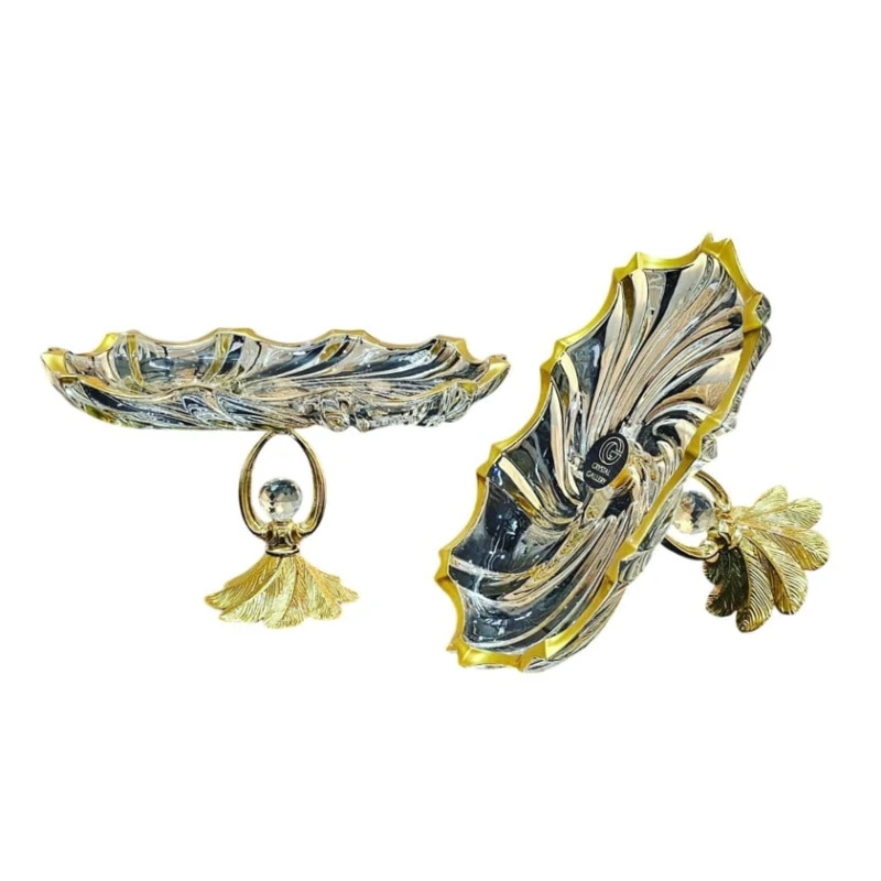 Конфетница Gallery Home GLR-079, прозрачная/золотистая, 18x33 см, 1 шт Конфетница Gallery Home GLR-079, прозрачная/золотистая, 18x33 см, 1 шт