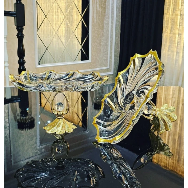 Конфетница Gallery Home GLR-079, прозрачная/золотистая, 18x33 см, 1 шт Конфетница Gallery Home GLR-079, прозрачная/золотистая, 18x33 см, 1 шт