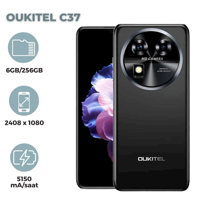 Смартфон Oukitel C37 6GB/256GB Black