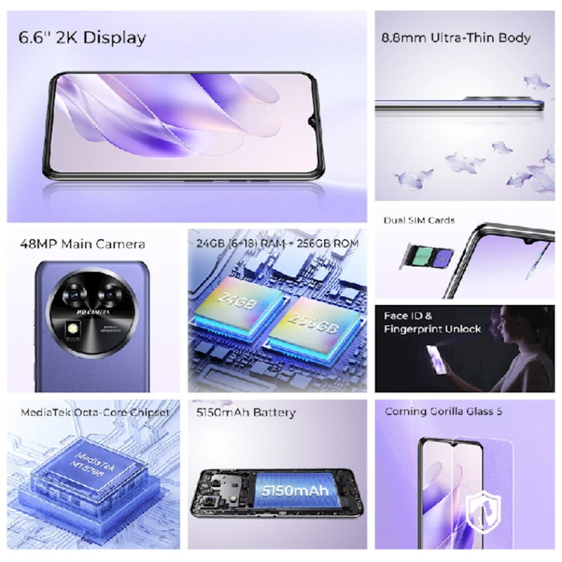 Смартфон Oukitel C37 6GB/256GB Black