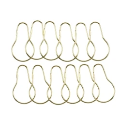 Кольца для шторки в ванной JYSK Vara металл, 12 шт, золотистые