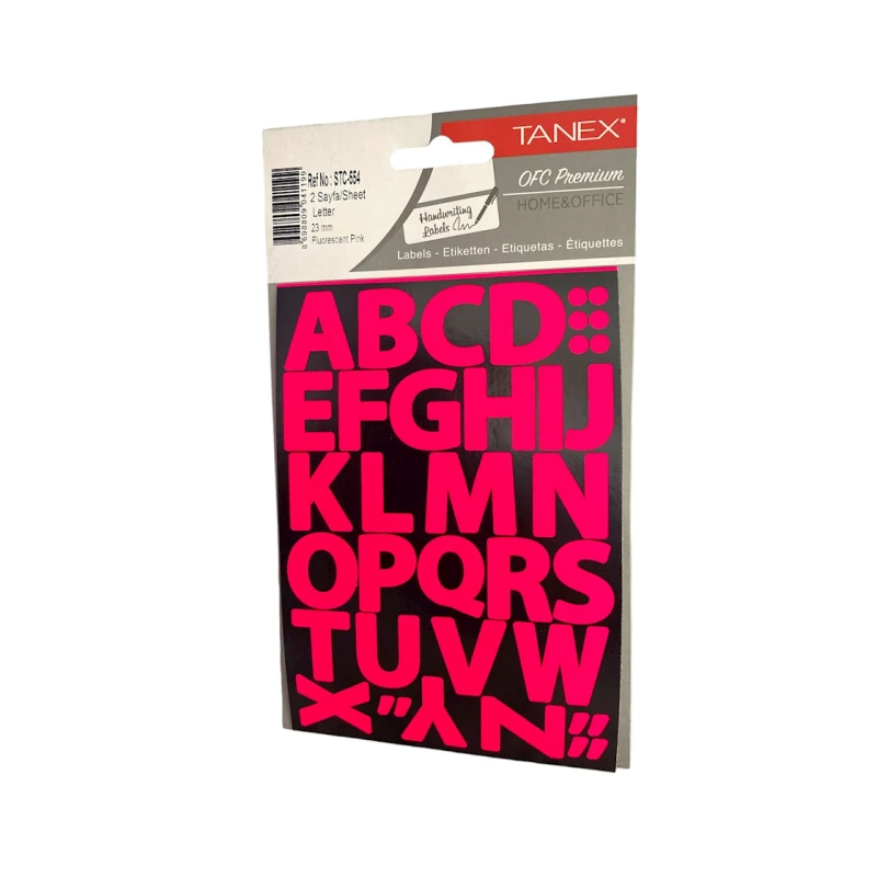 Набор наклеек Tanex STC-554 Fluorescent Pink, 23 мм, 2 листа Набор наклеек Tanex STC-554 Fluorescent Pink, 23 мм, 2 листа