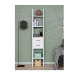 Stellaj 3563_L-M 2StelHighWh-Vot, 36x29x180 см, ЛДСП, белый