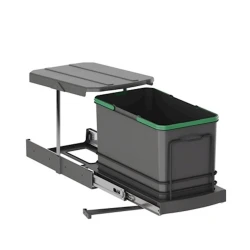 Мусорный бак Starax с телескопической направляющей, антрацит, 16 л Мусорный бак Starax с телескопической направляющей, антрацит, 16 л