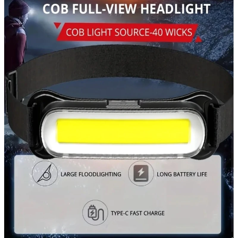 Alın üçün fənər, qara, sarı