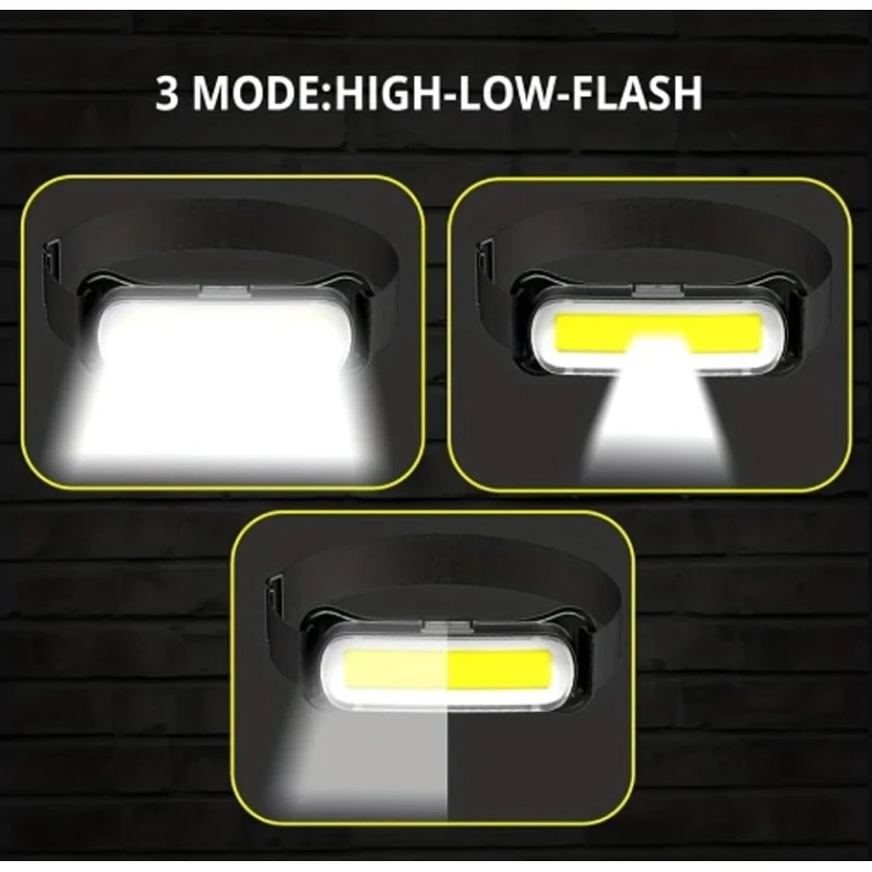 Alın üçün fənər, qara, sarı