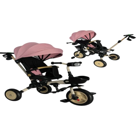 Üçtəkərli uşaq velosipedi TX-Tuiche471, 4-ü 1-də, çəhrayı/qara