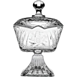 Сахарница Pasabahce на ножке с крышкой, хрусталь, прозрачный