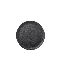 Тарелка Wilmax Croco WL‑662103/A, круглая, диаметр 18 см, фарфор, черный