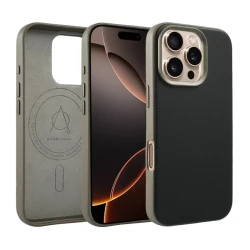 Çexol Kilyos Vegan Leather Case Apple iPhone 16 Pro Max üçün Black