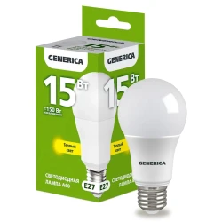 Светодиодная лампа Generica A60 E27 15W 3000K