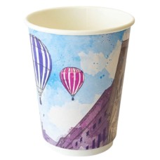 Birdəfəlik stəkan dəsti Loyal_1044021070, karton, rəngbərəng, 360 ml, 1000 əd