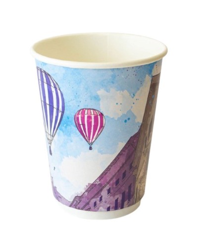 Birdəfəlik stəkan dəsti Loyal_1044021070, karton, rəngbərəng, 360 ml, 1000 əd