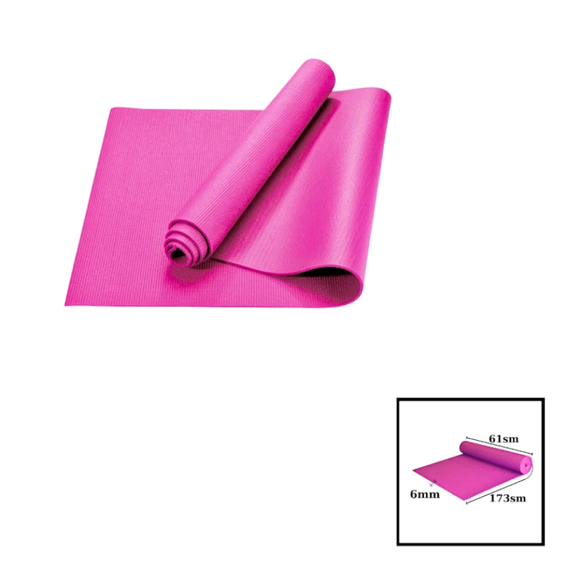 Yoqa üçün mat TPE Yoga Mat 173x61x0.6 sm, çəhrayı