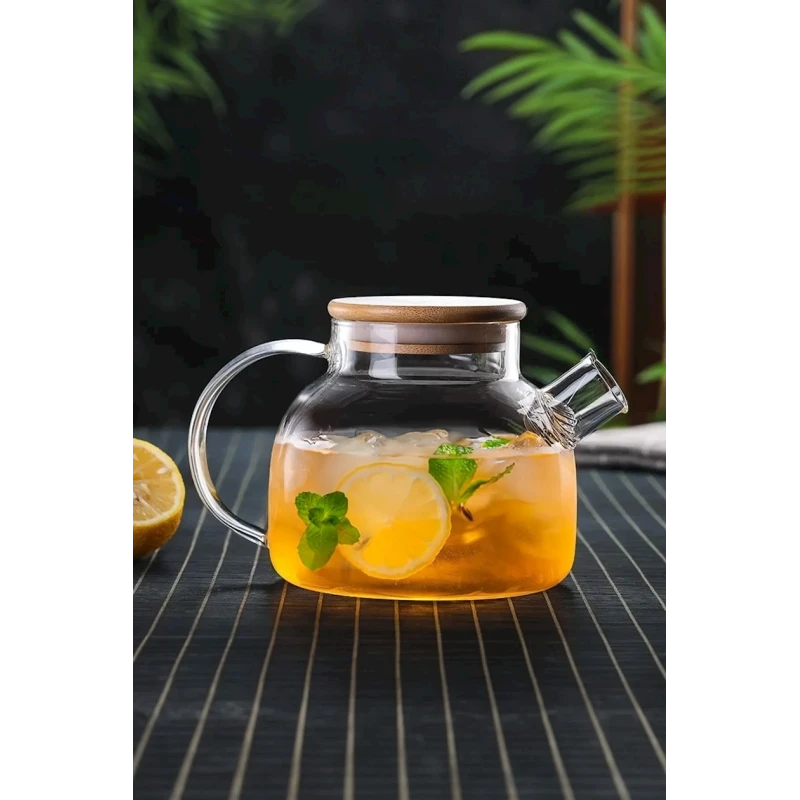 Заварной чайник NS770 стекло/бамбук, 1000 мл, термостойкий Заварной чайник NS770 стекло/бамбук, 1000 мл, термостойкий