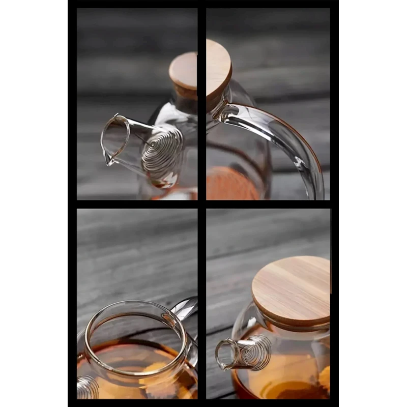 Заварной чайник NS770 стекло/бамбук, 1000 мл, термостойкий Заварной чайник NS770 стекло/бамбук, 1000 мл, термостойкий