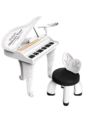 Uşaqlar üçün piano 8666B skamya və mikrofon ilə