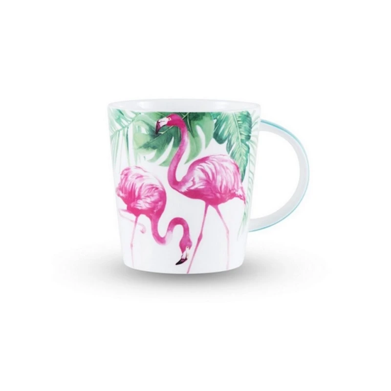 Кружка Gipfel Flamingo Paio 3899 450 мл, фарфор, белый/розовый/зеленый Кружка Gipfel Flamingo Paio 3899 450 мл, фарфор, белый/розовый/зеленый