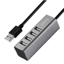 USB HUB Hoco HB1 4 Port Micro USB, Серый USB HUB Hoco HB1 4 Port Micro USB, Серый