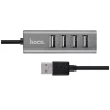 USB HUB Hoco HB1 4 Port Micro USB, Серый USB HUB Hoco HB1 4 Port Micro USB, Серый