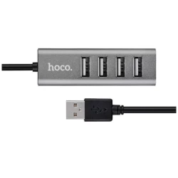 USB HUB Hoco HB1 4 Port Micro USB, Серый USB HUB Hoco HB1 4 Port Micro USB, Серый