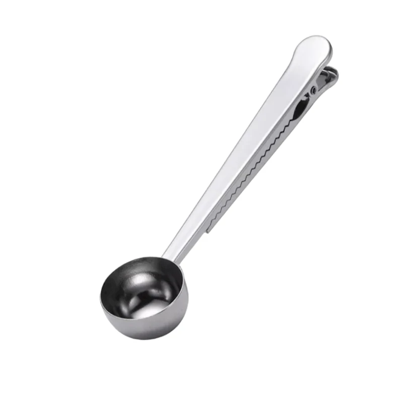 Səpələnən məhsullar üçün çömçə MH1236756, paslanmayan polad, kipləşdirici sıxac ilə, gümüşü