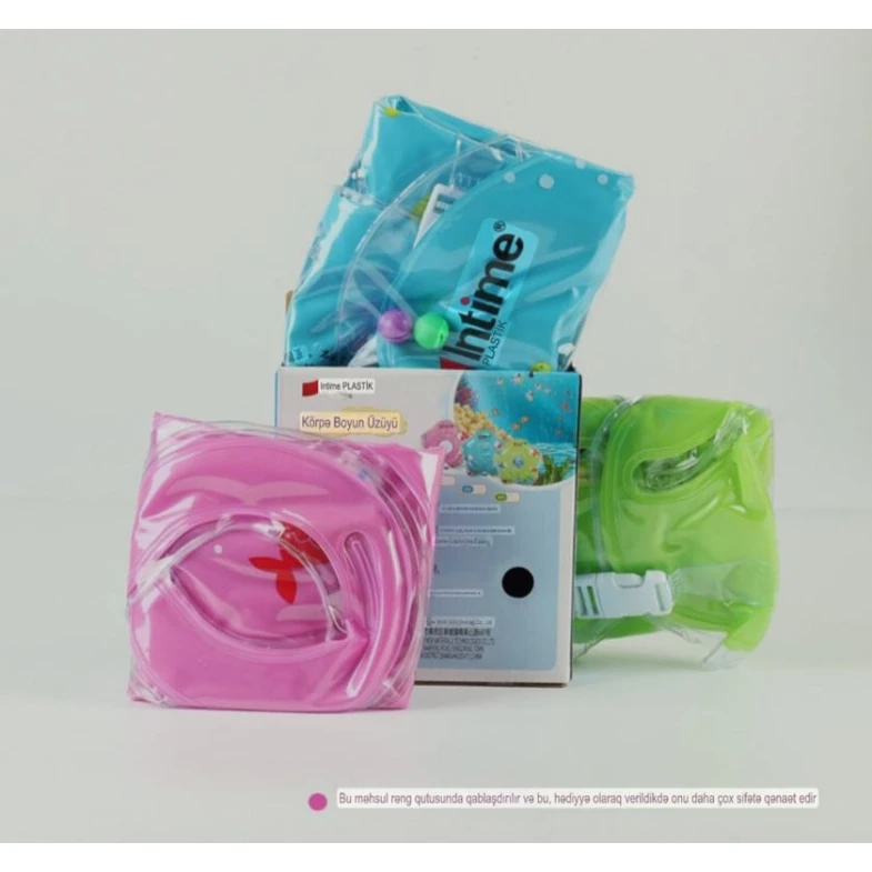 Körpələr üçün boyun üzgücü/ Necklace float. Çəhrayı rəngdə