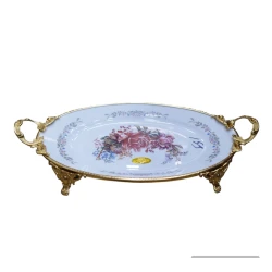 Meyvə qabı 49x26x8 sm, keramika, qızılı