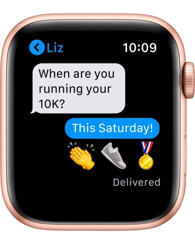 Ağıllı-saat Apple Watch SE GPS 44 mm Gold Aluminium Case with Pink Sand Sport Band (MYDR2LL/A)