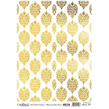 Dekupaj üçün düyü kağızı Cadence Metal Leaf Rice Paper Gold 019, qızılı, А3, 29.7x42 sm