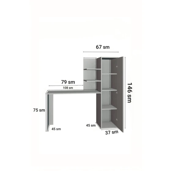 Компьютерный стол Ev Plus 12116093, ЛДСП, 146x45x146 см Компьютерный стол Ev Plus 12116093, ЛДСП, 146x45x146 см