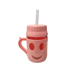 Krujka NH-CPLC370, 370 ml, plastik/şüşə, çəhrayı