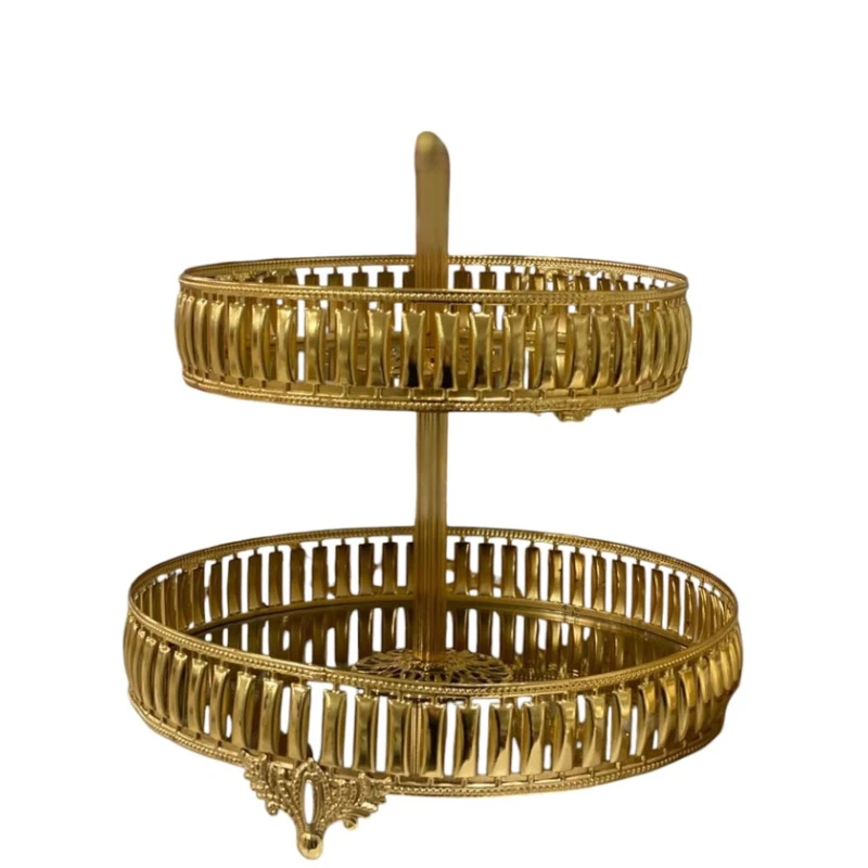 Etajer Qab_1000, qızılı, 25x20x29 sm